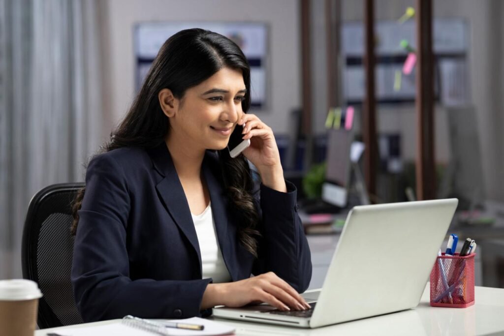 Indian business woman working on digital marketing in Nashik